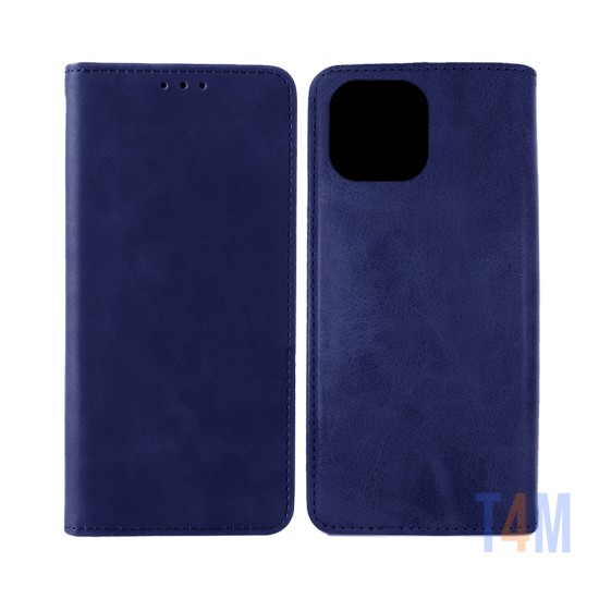Leather Flip Cover with Internal Pocket for Apple iPhone 11 Pro Blue